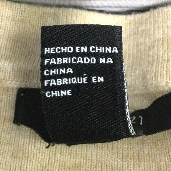 Forever 21 Drop Shoulder Boxy Oversized High Low Crew Neck Tan Pullover Sz S - Picture 9 of 12